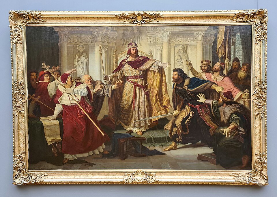 Painting of Barbarossa settling a quarrel