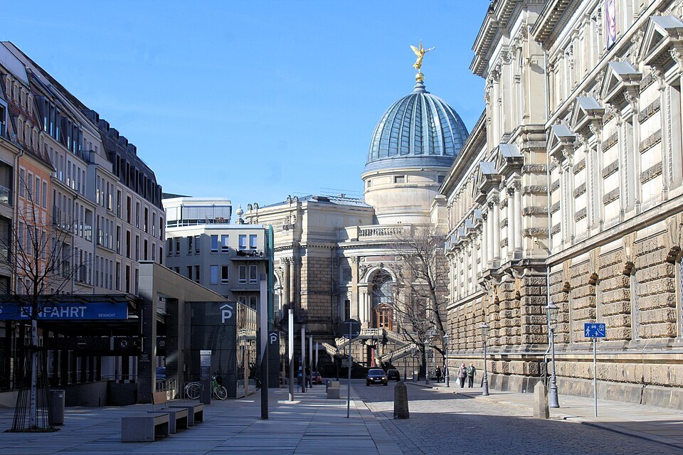 The Salzgasse leading up to the academy dome