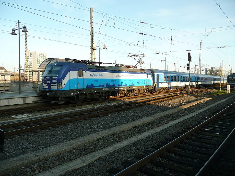 A Prague train at Dresden