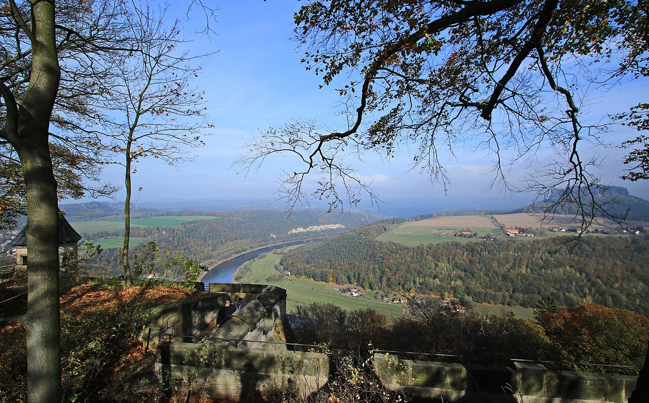 Königstein fortress on its table mountain