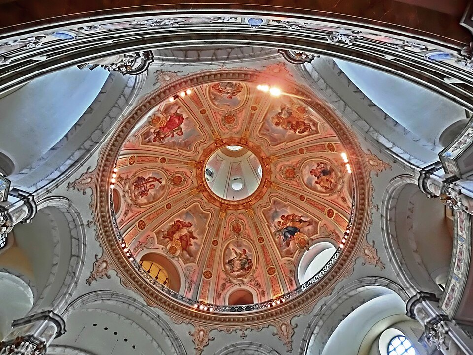 The painted inner dome of the Frauenkirche