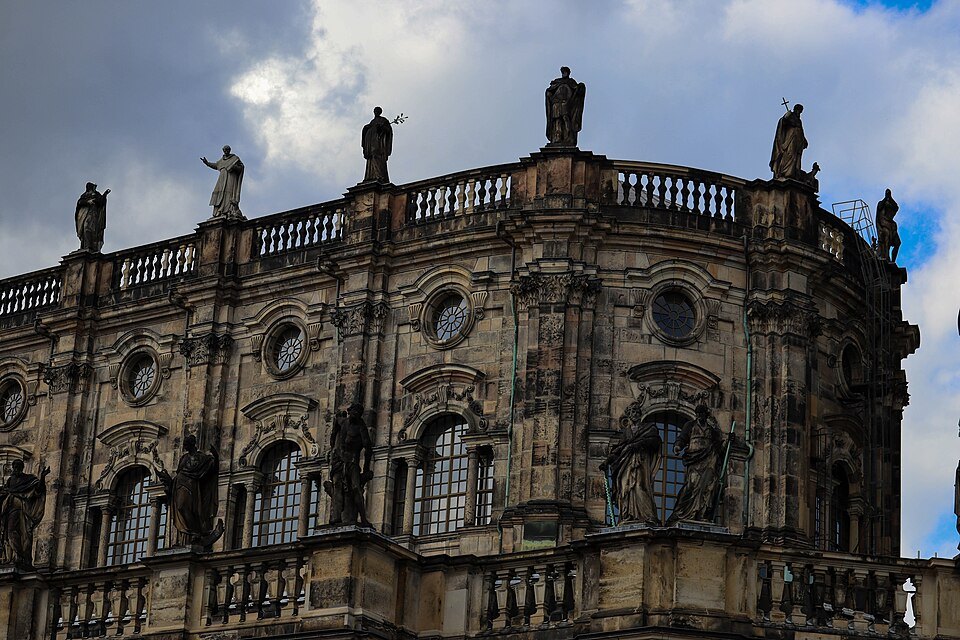 Saints along the Hofkirche balustrade