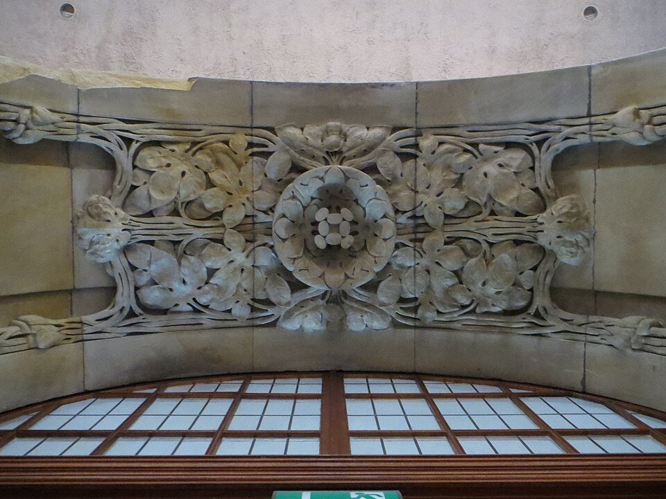 Art Nouveau ornament inside the Kreuzkirche