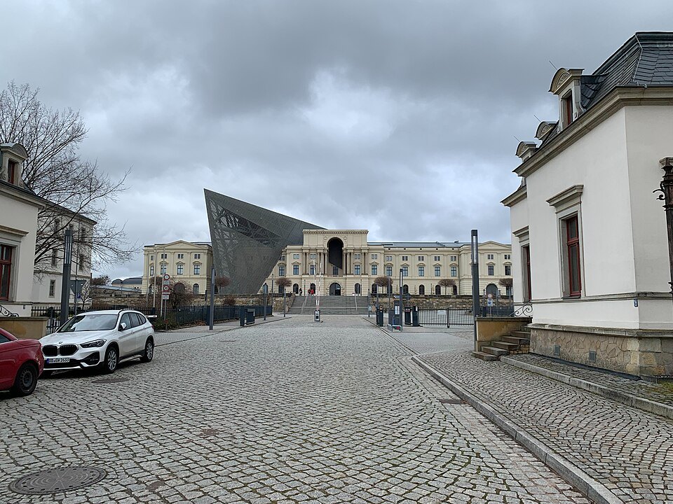 The arsenal and Libeskind's wedge from Olbrichtplatz