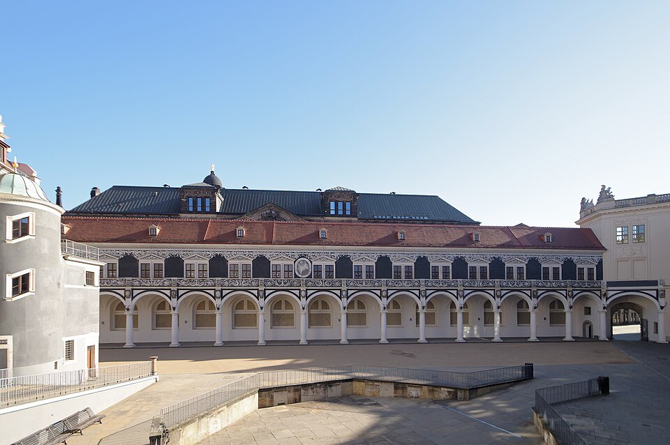 The Stallhof and its long row of arches