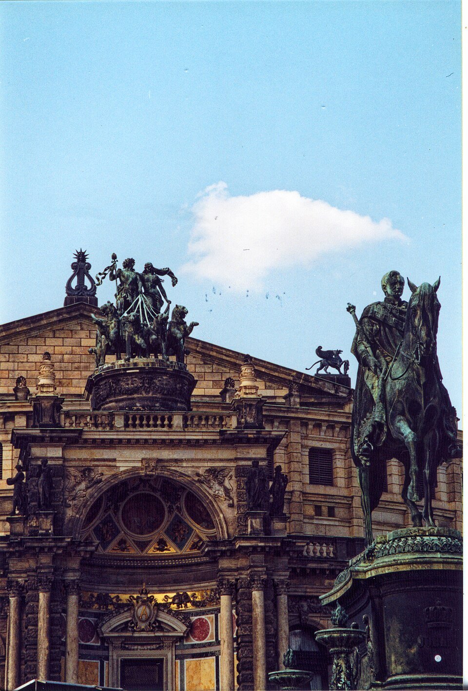 The Semperoper and King Johann statue