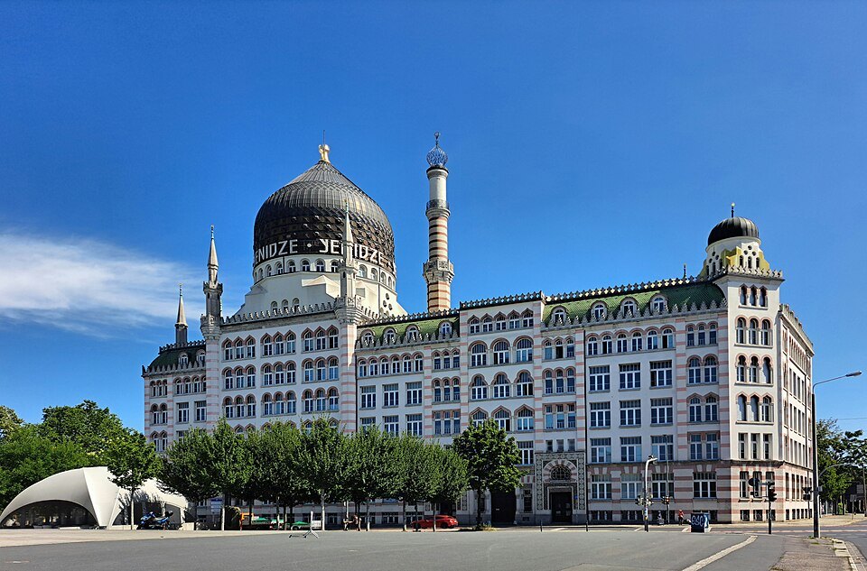 The Yenidze across an open square