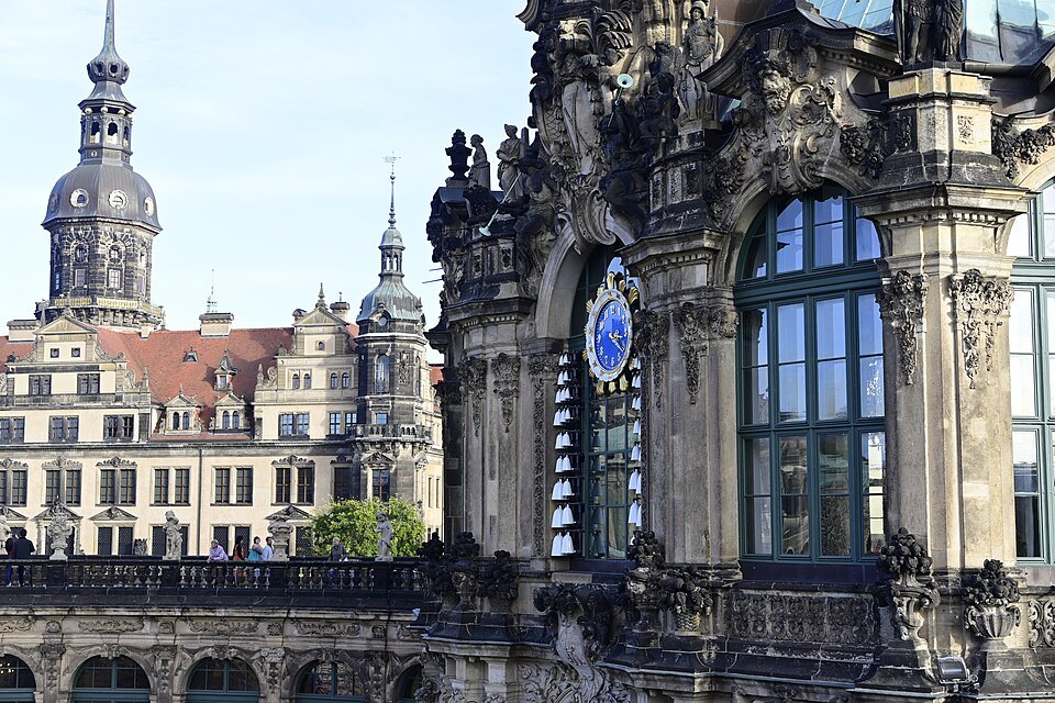 A Zwinger pavilion with the palace tower behind